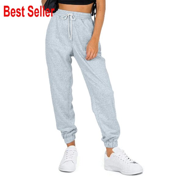 Pants - Women's Athletic Joggers Lounge Pants Cinch Bottom Comfortable Sweatpants